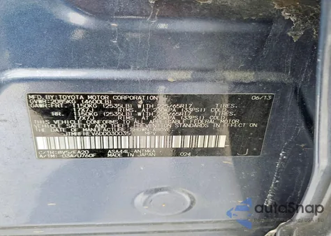 2013 Toyota Rav4 Xle from USA, damaged, VIN JTMRFREV6DD030035